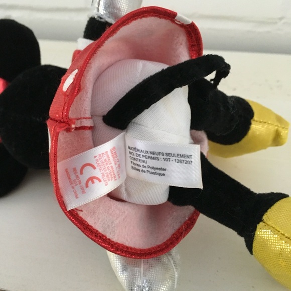 2013 Stuffed Ty Sparkly Minnie Mouse Toy Beanie Baby Collector - Picture 5 of 6